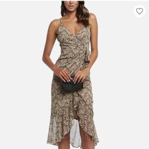 Leopard Print Midi Bardot Dress